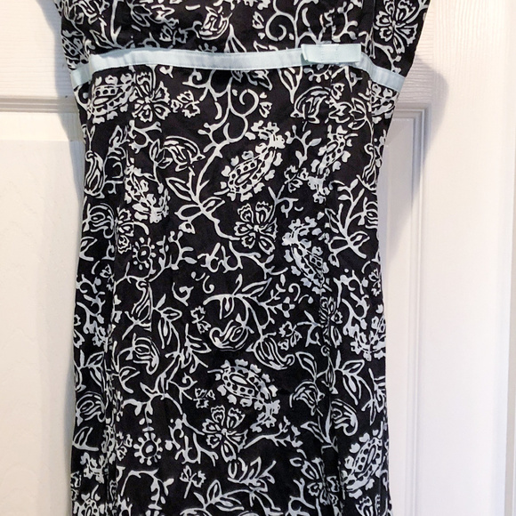 Black & Teal Patterned Sleeveless Sundress - Picture 2 of 2